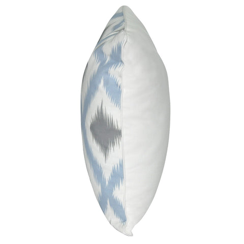 18" x 18" Light Blue Ikat Decorative Pillow P0002-1818P