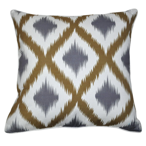 18" x 18" Brown Ikat Decorative Pillow P0003-1818P