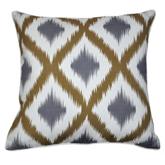 18" x 18" Brown Ikat Decorative Pillow P0003-1818P
