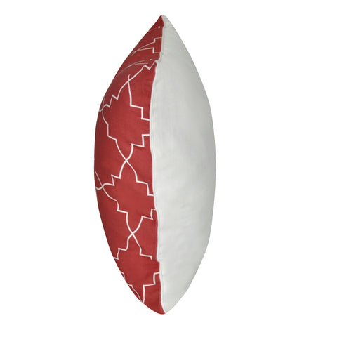 18" x 18" Red Quatrefoil Decorative Pillow P0005-1818P