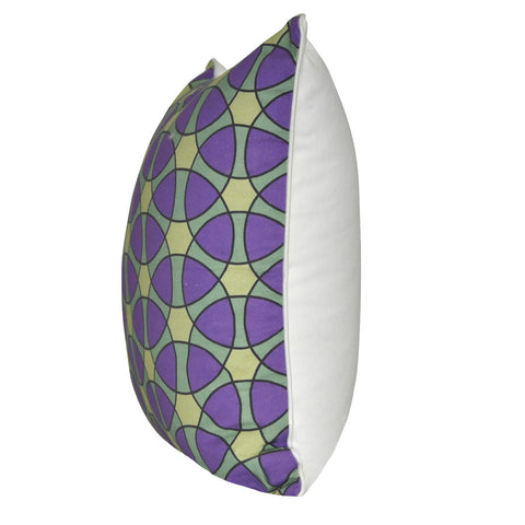 18" x 18" Purple Circles Decorative Pillow P0008-1818P