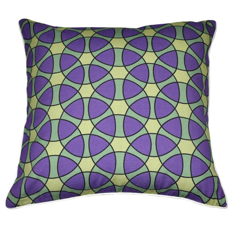 18" x 18" Purple Circles Decorative Pillow P0008-1818P