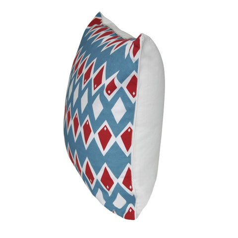 18" x 18" Light Blue Diamond Decorative Pillow P0009-1818P