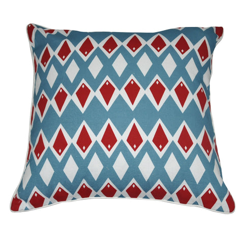 18" x 18" Light Blue Diamond Decorative Pillow P0009-1818P