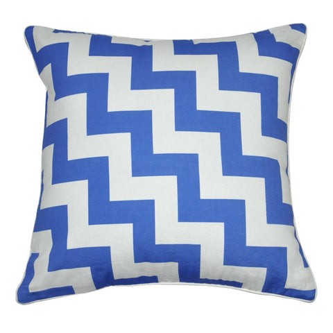 18" x 18" Blue Chevron Decorative Pillow P0010-1818P