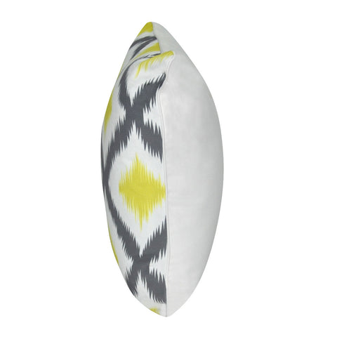 18" x 18" Yellow Ikat Decorative Pillow P0012-1818P