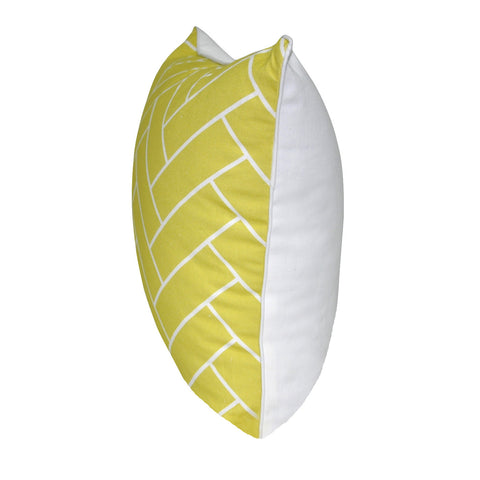 18" x 18" Yellow Geometric Decorative Pillow P0013-1818P