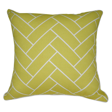 18" x 18" Yellow Geometric Decorative Pillow P0013-1818P