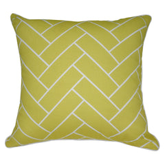 18" x 18" Yellow Geometric Decorative Pillow P0013-1818P