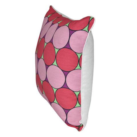 18" x 18" Pink Circles Decorative Pillow P0016-1818P