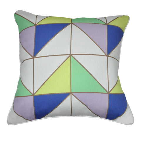 18" x 18" Blue Geometric Decorative Pillow P0017-1818P