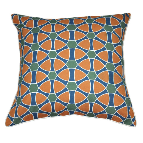 18" x 18" Blue Circles Decorative Pillow P0018-1818P