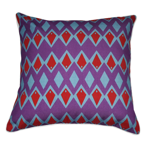 18" x 18" Purple Diamond Decorative Pillow P0019-1818P
