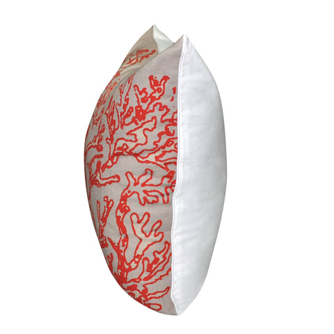 18" x 18" Red Coral Decorative Pillow P0021-1818P