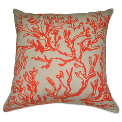 18" x 18" Red Coral Decorative Pillow P0021-1818P