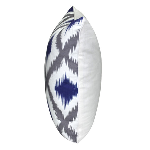 18" x 18" Blue Ikat Decorative Pillow P0022-1818P