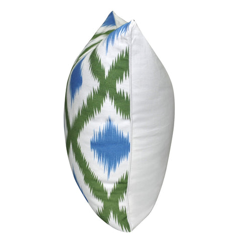 18" x 18" Green Ikat Decorative Pillow P0023-1818P