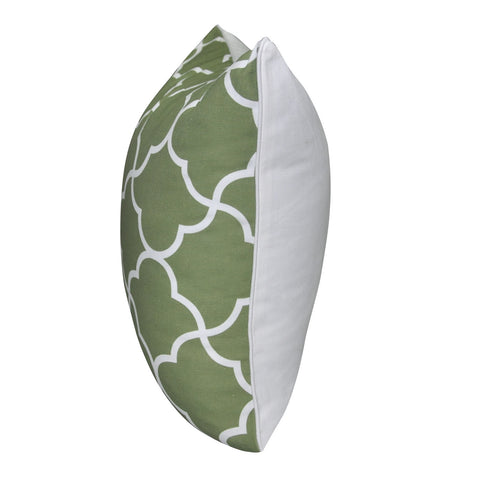 18" x 18" Green Damask Decorative Pillow P0024-1818P
