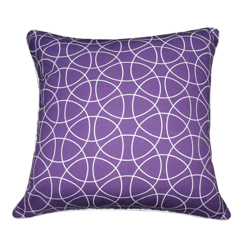 18" x 18" Purple Circles Decorative Pillow P0025-1818P