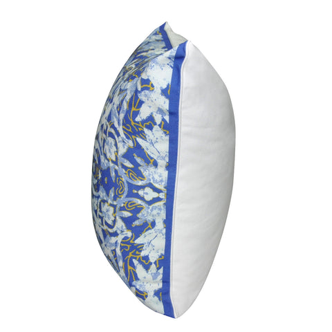 18" x 18" Blue Damask Decorative Pillow P0026-1818P