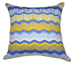 18" x 18" Blue Chevron Decorative Pillow P0027-1818P