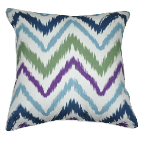 18" x 18" Blue Chevron Decorative Pillow P0028-1818P