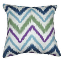 18" x 18" Blue Chevron Decorative Pillow P0028-1818P