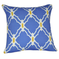 18" x 18" Blue Damask Decorative Pillow P0030-1818P