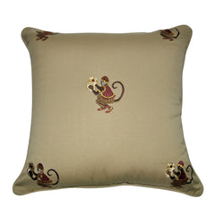 20" x 20" Tan Monkey Decorative Pillow P0032-2020P