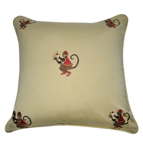 20" x 20" Khaki Monkey Decorative Pillow P0033-2020P