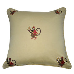 20" x 20" Khaki Monkey Decorative Pillow P0033-2020P