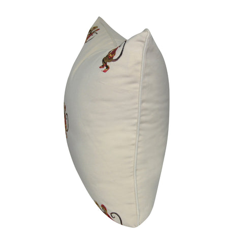 20" x 20" Cream Monkey Decorative Pillow P0035-2020P