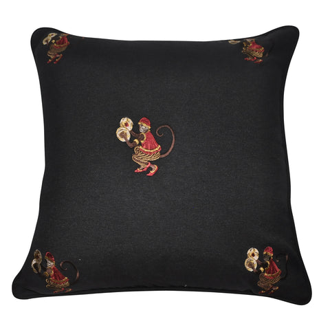 20" x 20" Black Monkey Decorative Pillow P0036-2020P