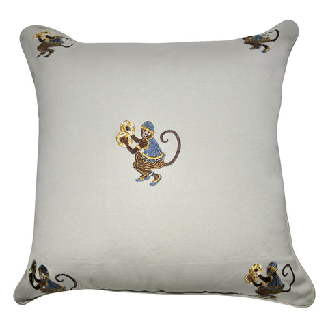 20" x 20" Linen Monkey Decorative Pillow P0037-2020P