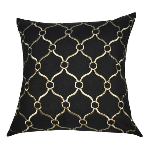 20" x 20" Black Chainmail Decorative Pillow P0038-2020P