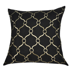20" x 20" Black Chainmail Decorative Pillow P0038-2020P