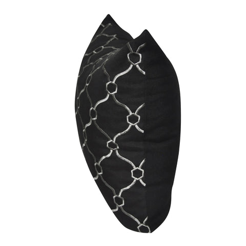 20" x 20" Black Chainmail Decorative Pillow P0039-2020P