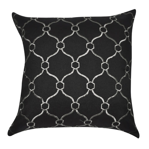 20" x 20" Black Chainmail Decorative Pillow P0039-2020P