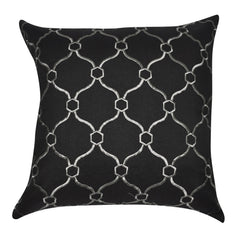 20" x 20" Black Chainmail Decorative Pillow P0039-2020P