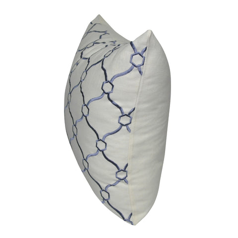 20" x 20" Blue Chainmail Decorative Pillow P0041-2020P