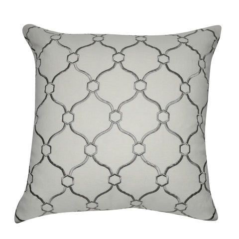 20" x 20" Dark Gray Chainmail Decorative Pillow P0043-2020P