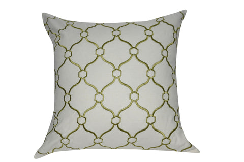 20" x 20" Sage Green Chainmail Decorative Pillow P0044-2020P