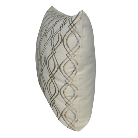 20" x 20" Dark Gray Wavy Decorative Pillow P0047-2020P