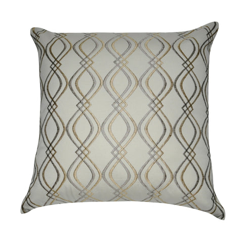 20" x 20" Dark Gray Wavy Decorative Pillow P0047-2020P