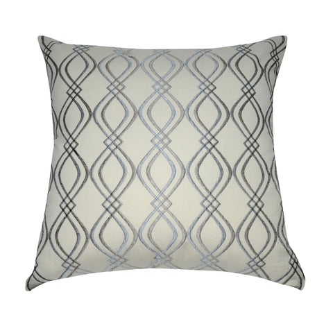 20" x 20" Light Blue Wavy Decorative Pillow P0048-2020P