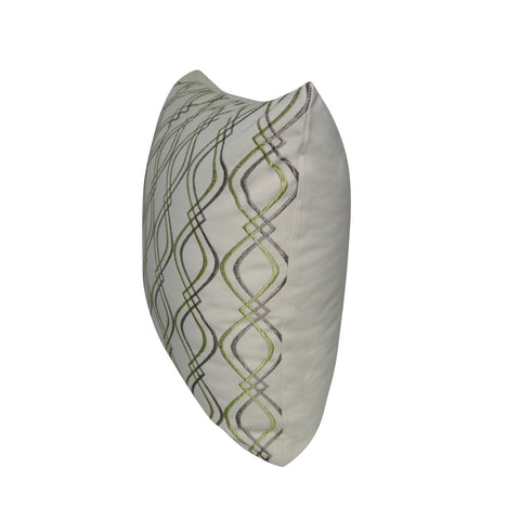 20" x 20" Green Wavy Decorative Pillow P0049-2020P