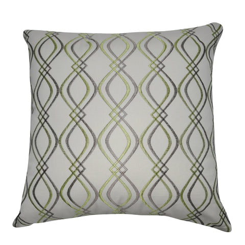 20" x 20" Green Wavy Decorative Pillow P0049-2020P