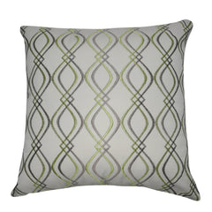 20" x 20" Green Wavy Decorative Pillow P0049-2020P