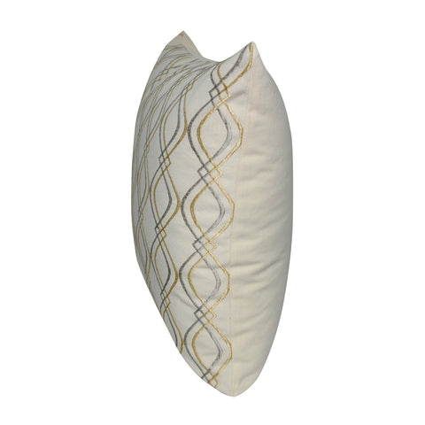 20" x 20" Yellow Wavy Decorative Pillow P0050-2020P