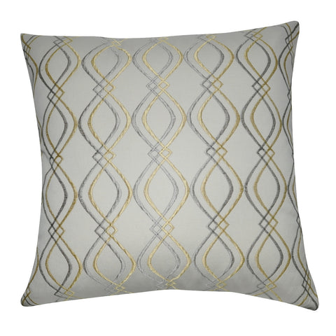 20" x 20" Yellow Wavy Decorative Pillow P0050-2020P